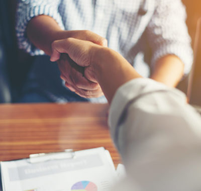 Business People Handshake Greeting Deal at work.